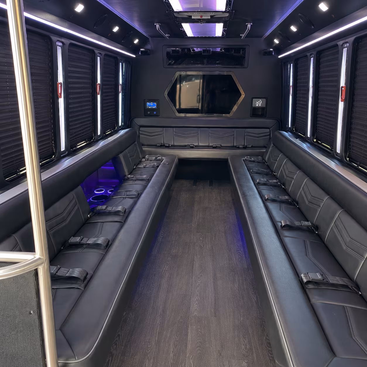 dearborn 18 passenger party bus interior