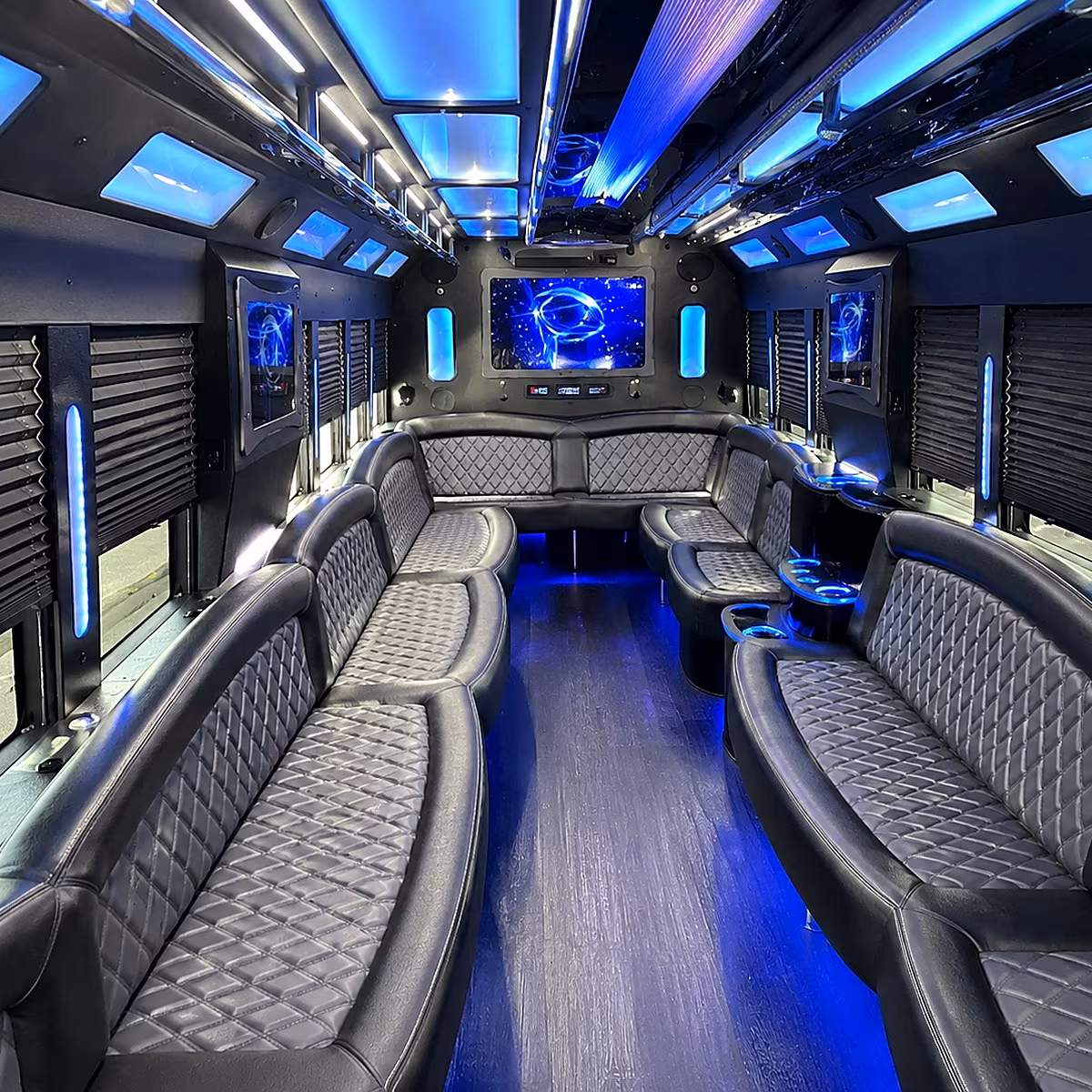 dearborn 50 passenger party bus interior