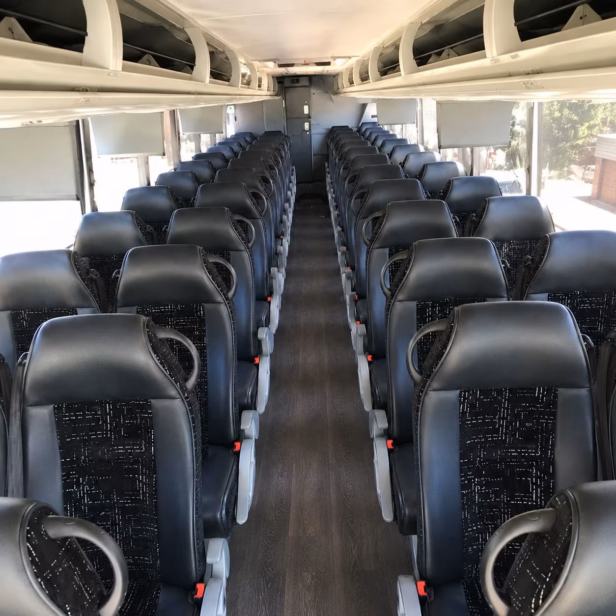 dearborn 56 passenger charter bus inside