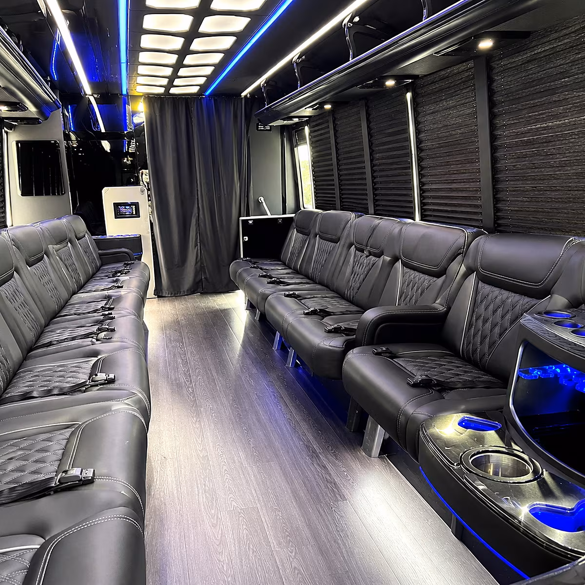 dearborn party bus rental interior